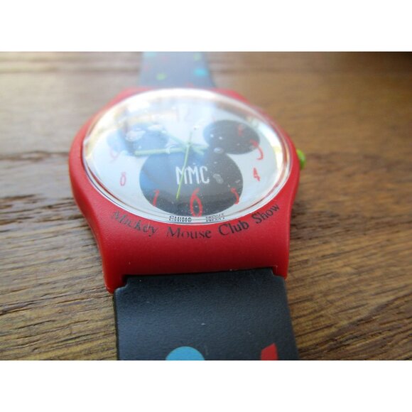 Vintage Disney Mickey Mouse Club Keebler Watch Unworn Vinyl Needs Battery - Picture 10 of 16